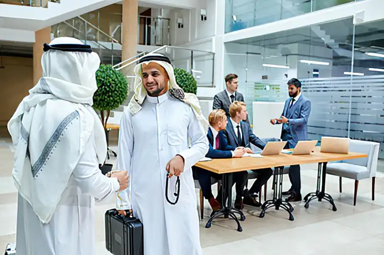 Business Arab Men in Office Setting