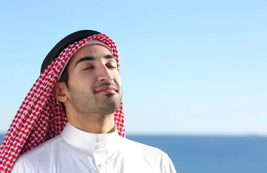 Saudi Man Enjoying Life Work Balance